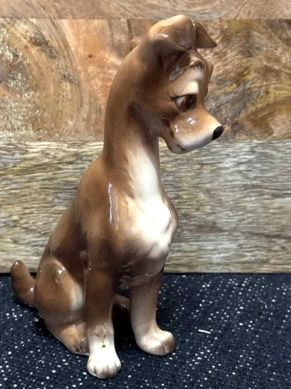 Walt Disney Lady and the Tramp, Tramp Ceramic Figurine, Vintage Circa 1955
